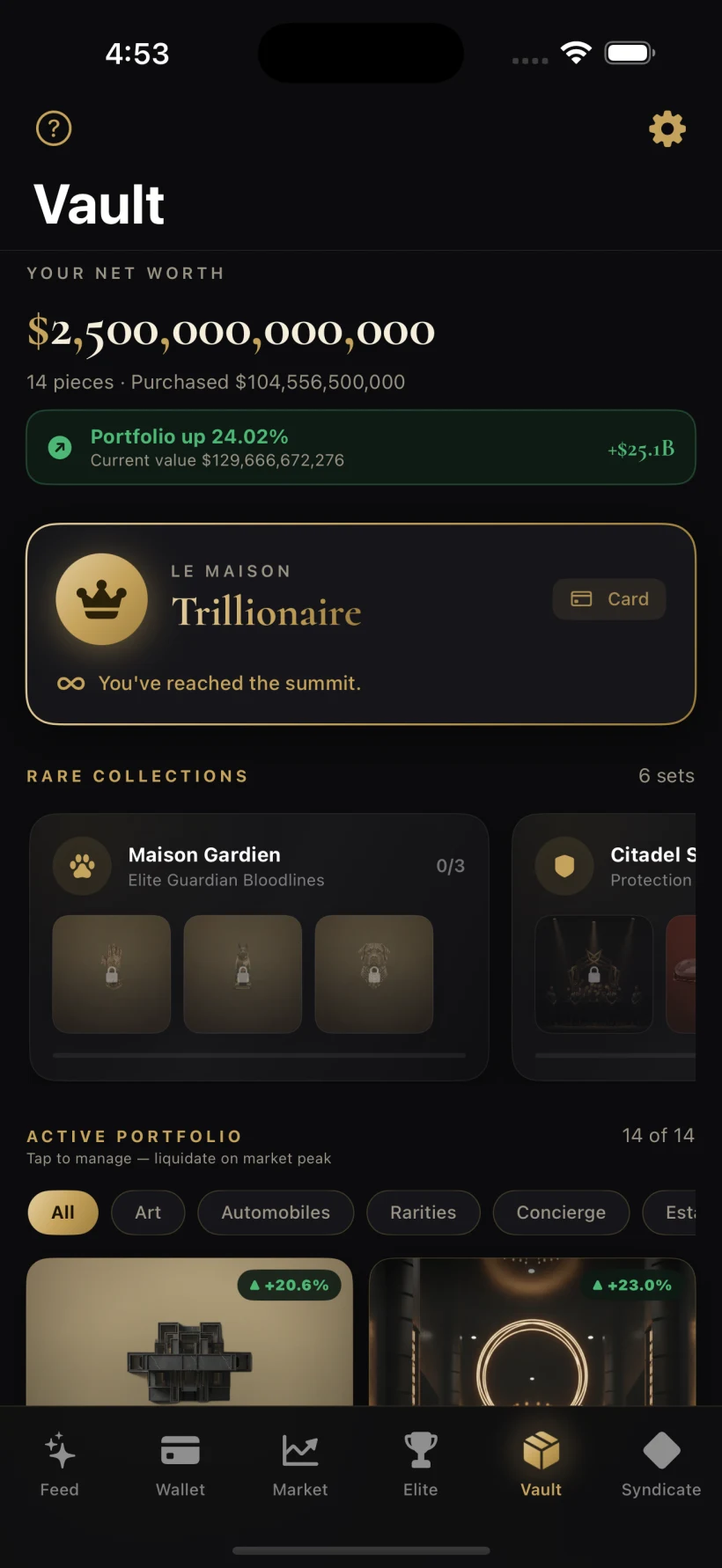 dopacap Vault screen